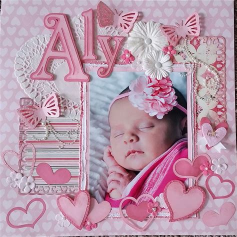 Pin By Cyndle Bass On Crafts Baby Scrapbook Pages Baby Girl