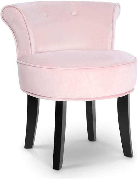 Ebtools Velvet Dressing Table Chair Vanity Chair With Rubber Wood Legs