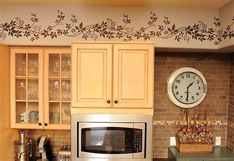 Falling In Love With Stencils Kitchen Soffit Above Kitchen Cabinets