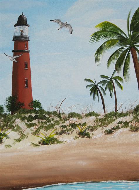 Ponce Inlet Light House Painting By Bruce Reigle