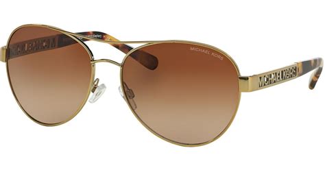 michael kors 5003 aviator sunglasses in gold brown save 90 lyst