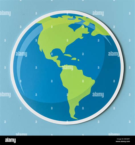 Cut Out Paper Globe Icon Stock Photo Alamy