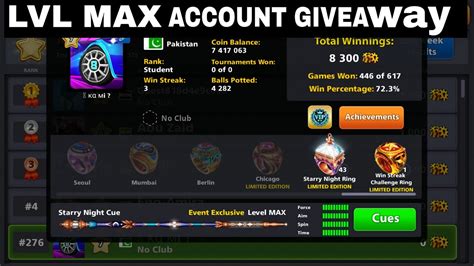 Free pool fanatic cue today's gift free pool fanatic cue it was released free of charge from 8 ball pool the occasion of the arrival. Starry night max cue giveaway 8 ball pool | max cue ...