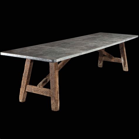 Includes one (1) coffee tablefinish: Zinc Top Preparation Table at 1stdibs