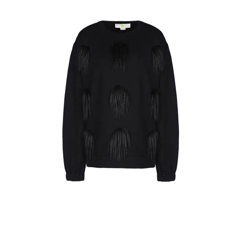 Black Pom Pom Sweatshirt Stella Mccartney