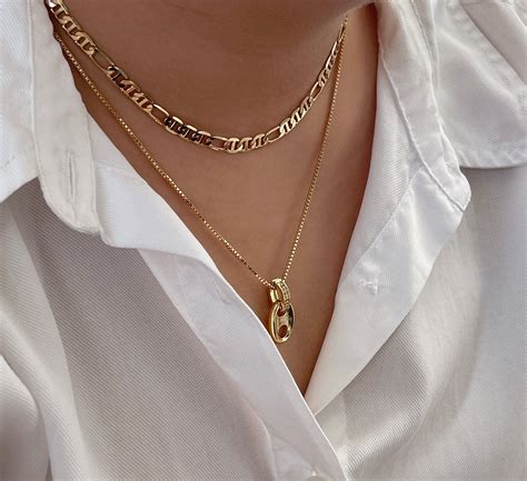Puffed Gucci Mariner Necklace Gold Mariner Links Necklace Etsy