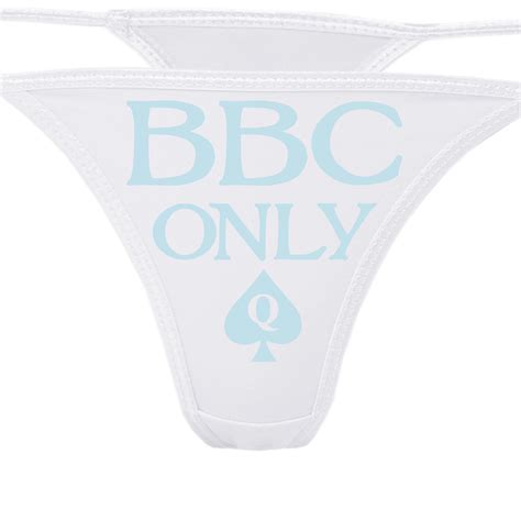 Buy Knaughty Knickers Bbc Only Queen Of Spades White Thong Panties