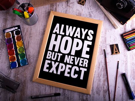 always hope but never expect motivational poster etsy