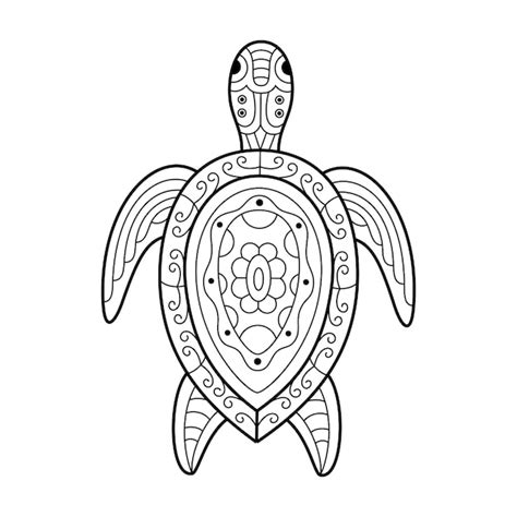 Premium Vector Hand Drawn Of Turtle In Zentangle Style