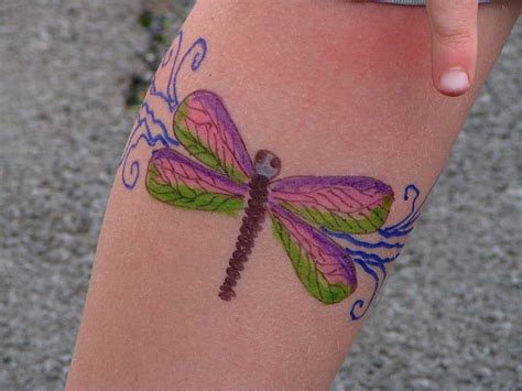 Black Think Tattoo Dragonfly Tattoo On Foot