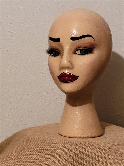 Painted Mannequin Head Claire Etsy In 2021 Mannequin Heads