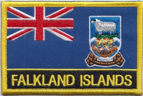 Falkland Islands Flag Embroidered Rectangular Patch Badge Sew On Or