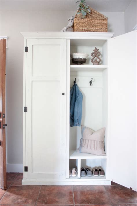 Find armoire plans available with ted's woodworking plans. Mudroom in an Armoire | Ana White