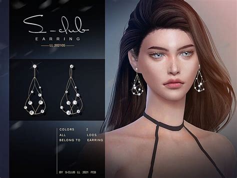 Pearl Earrings 2021025 By S Club Ll At Tsr Sims 4 Updates
