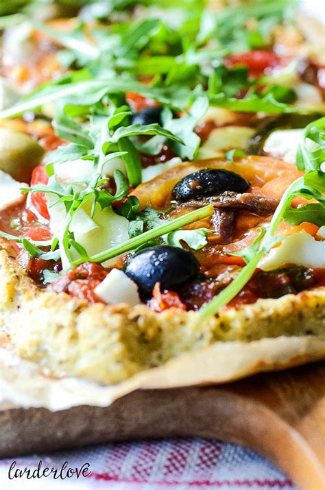 Super Easy And Healthy Cauliflower Pizza Base By Larderlove