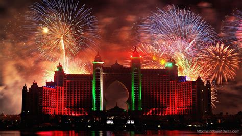 Dubai Night Fireworks Wallpaper Windows 10 Wallpapers