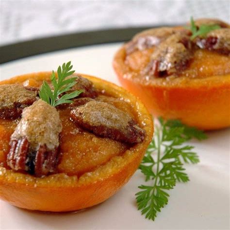 Sweet Potato Oranges Sweet Potatoes Cooked In Orange Skins With A Yummy Topping Very Festive