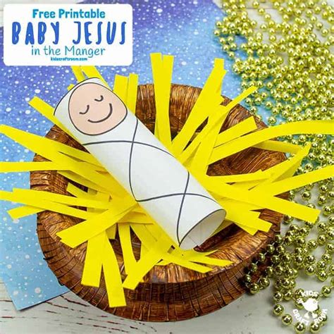 Baby Jesus In A Manger Craft With Free Printable Kids Craft Room