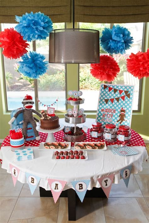 As there are so many baby shower themes for boys to choose from, we're here to highlight some of the best, and to guide you through how to bring each one to life with ideas for decorations, food, and games. Sock Monkey Themed Baby Shower