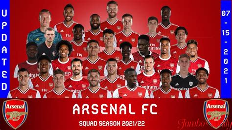 Arsenal Fc Squad 20212022 Premier League Jambo Daily