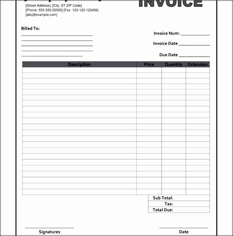 Blank Invoice Template Blank Invoices Nutemplates Free Blank Invoice