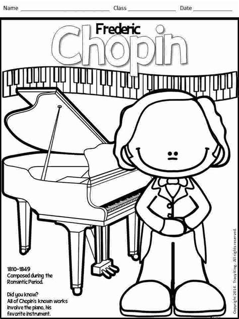 We suggest that it be printed out on cardstock. Composers pages coloring chopin | Coloring books ...