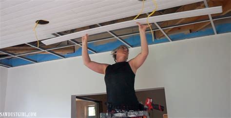 A suspended ceiling can cover a lot of flaws and. Installing WoodHaven Planks and Hiding Ugly Drop Ceiling ...