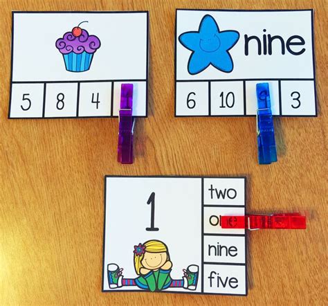 Number Recognition Number Sense Numbers 1 10 Math Clip Cards