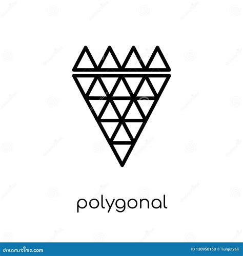 Polygonal Diamond Shape Of Small Triangles Icon From Geometry Co Stock