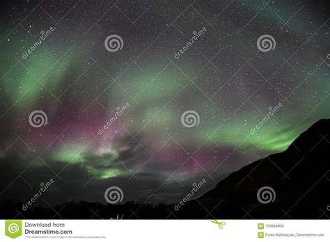 Northern Lights Over Iceland Stock Photo Image Of Travel Winter