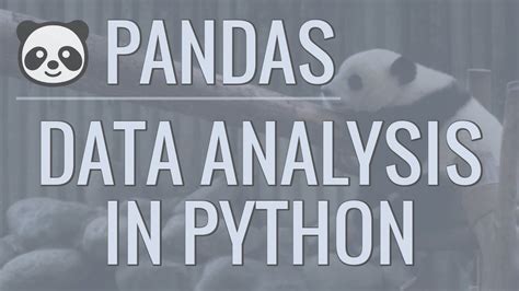 Python Pandas Tutorial Part Getting Started With Data Analysis Installation And Loading