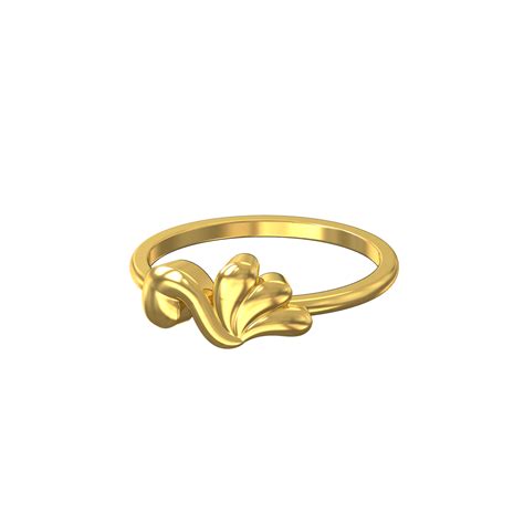 Plain Leaf Design Gold Ring 03 08 Spe Goldchennai