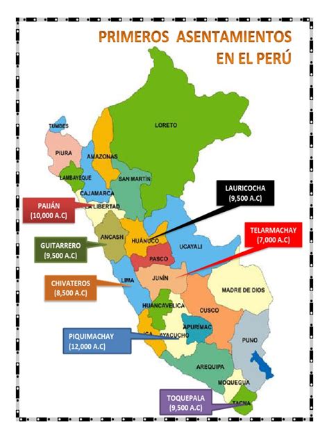 Mapa Del Peru Con Primeros Pobladores
