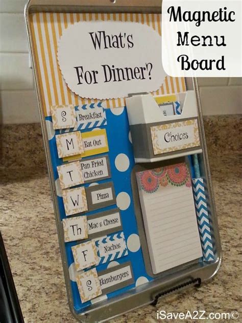 Magnetic Menu Board Easy Craft To Do And So Useful