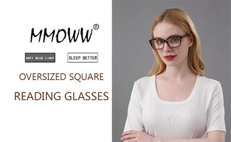 Mmoww Reading Glasses Women Oversized Reading Glasses Retro