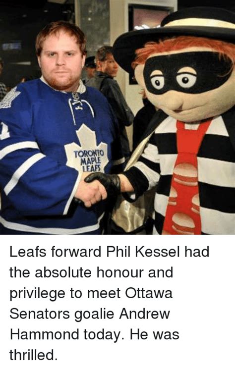 Toronto Maple Leafs Leafs Forward Phil Kessel Had The Absolute Honour