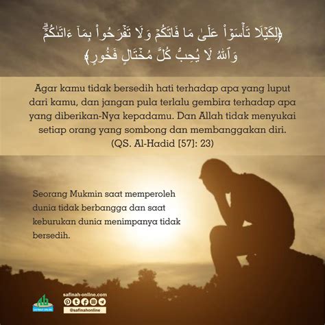 Tapi dia selalu ada untukmu. 3. Sehari Satu Ayat: Sedih dan Gembira - Safinah Online
