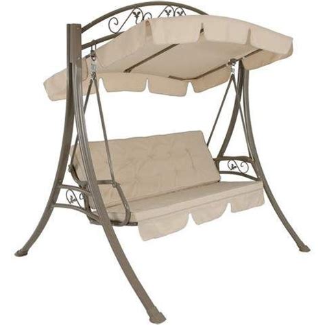Shop for canopy swings in porch swings. Sunnydaze Decor Deluxe 3-Seat Steel Frame Patio Swing with ...