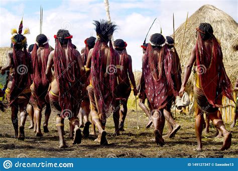 Dani People During Tribe Festival In Wamena Stock Image Image Of