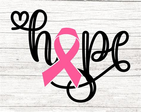 Hope Ribbon Cancer Svg Never Give Up Cancer Survivor Svg Cancer