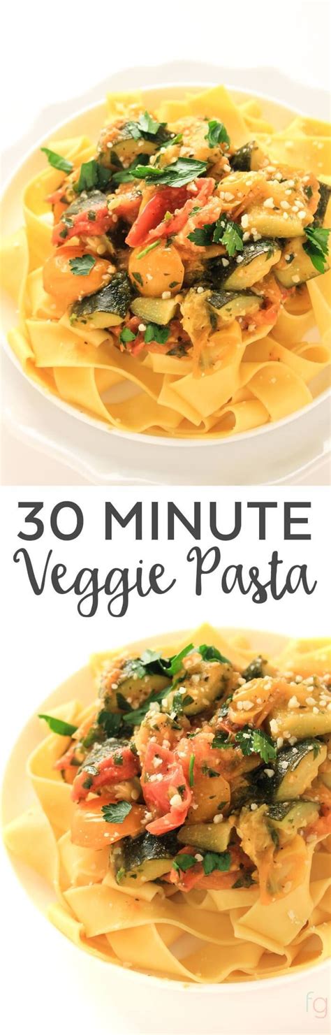 Easy Vegetarian Pasta Recipe 30 Minute Meals Healthy Vegetable