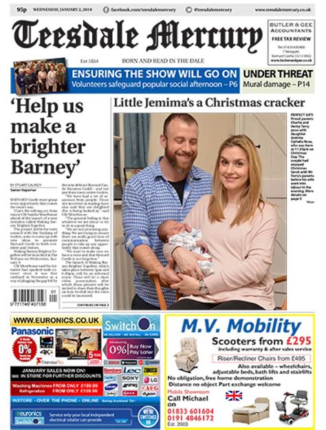 The Teesdale Mercury Is Out Today News Teesdale Mercury