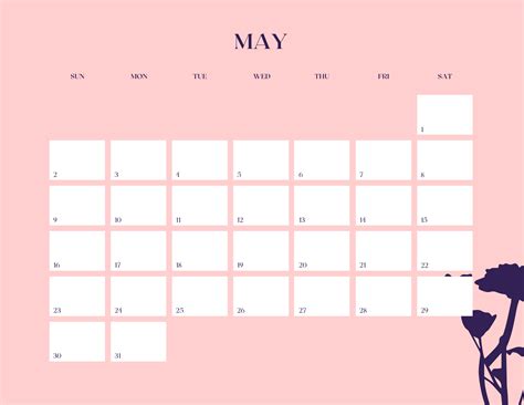 Calendar 2021 Aesthetic May Aesthetic Calendar 2021 Printable 2021