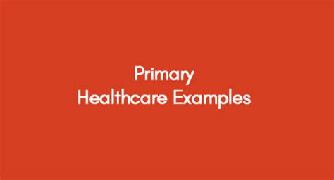 Primary Healthcare Examples Download Free Healthcare Examples