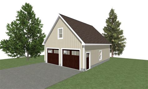 Garage Plans 26 X 32 2 Car Garage Plans 10 Wall 1212 Pitch With