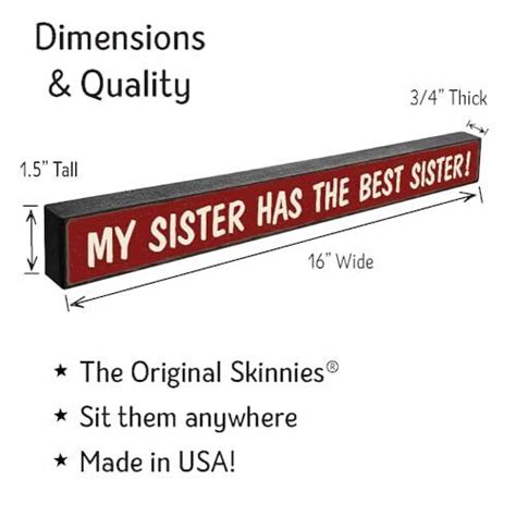my sister has the sister skinny wooden sign by ebay