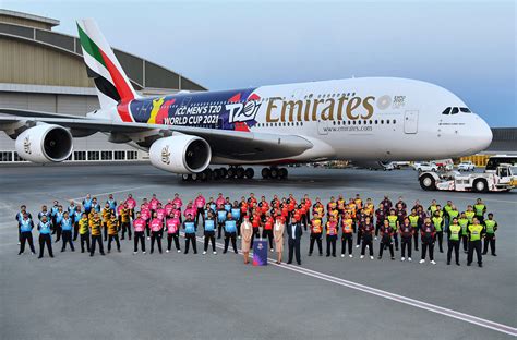 The Emirates Icc Mens T20 World Cup A380 Livery Makes Its Debut