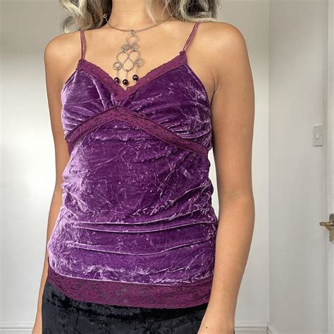 women s purple vest depop