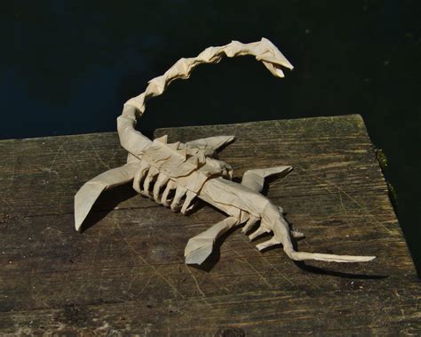Elasmosaurus Skeleton Folded From One Square Sheet Of Paper Rorigami
