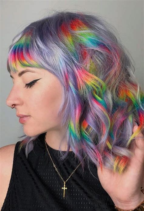 53 Magical Holographic Hair Color Ideas To Embrace The Pastel Rainbow